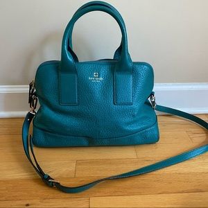 Kate Spade Southport Avenue Jenny teal Pebbled Leather Satchel